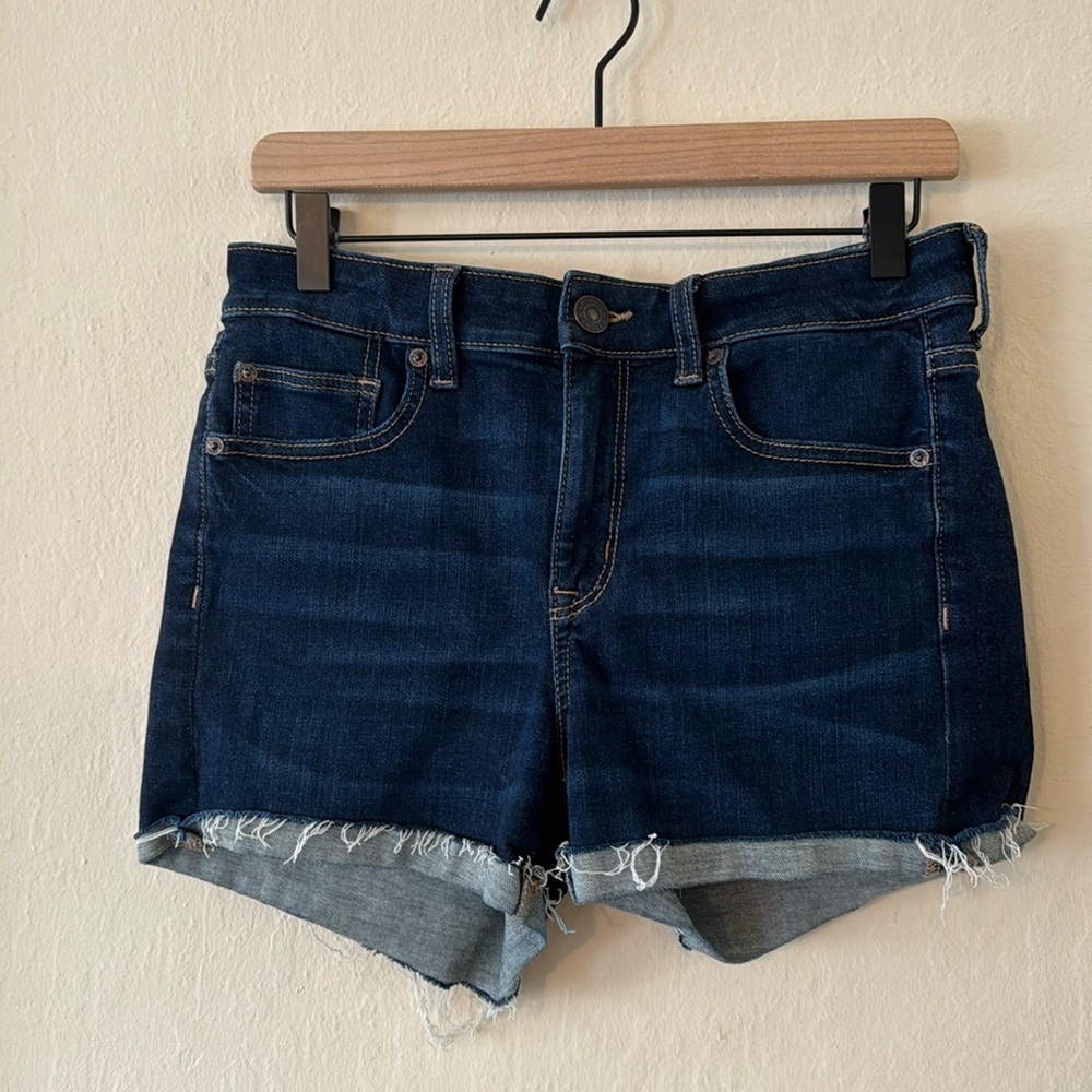 American Eagle Hi-Rise Shortie Jean Shorts